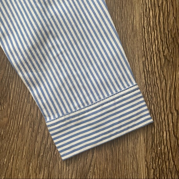 J. Crew Blue Pinstripe Seersucker Collared Tunic in Size XXS - Picture 3 of 11